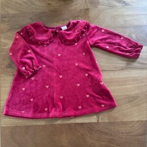 HM baby girl‎ velvet dress 12M Valentine’s Day